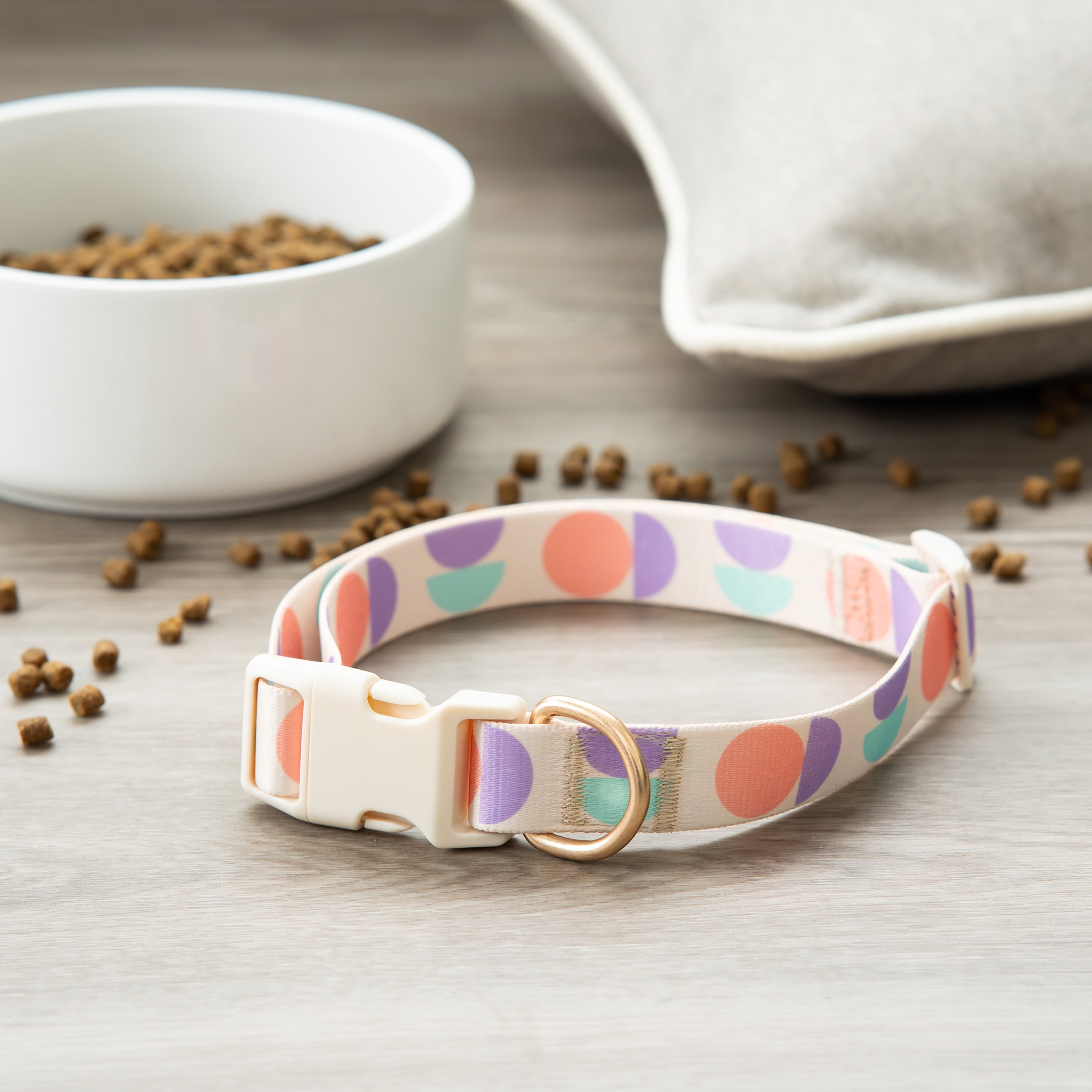 Vibrant Life Abstract Geometric Fashion Dog Collar, Multicolor, XL