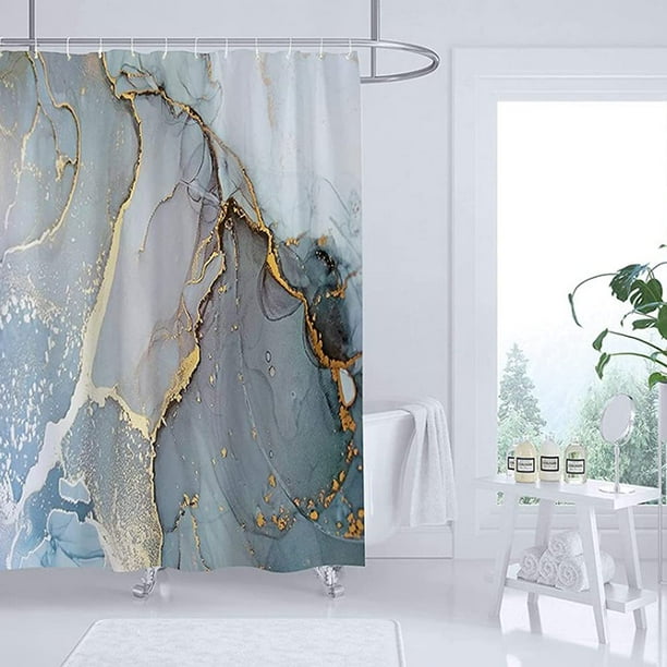 Abstract Shower Curtain, Creative Artwork Print for Bathroom Decor