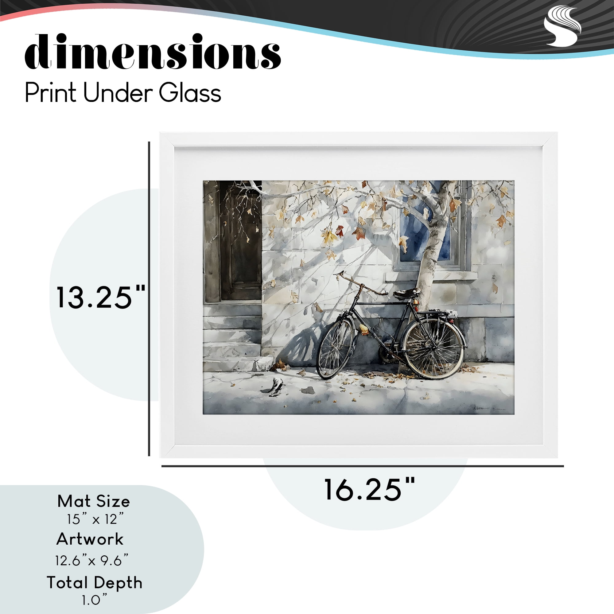 Stupell Industries Autumn Ride on Quiet Street White Framed Print Under Glass, design by Franklyn Gregory