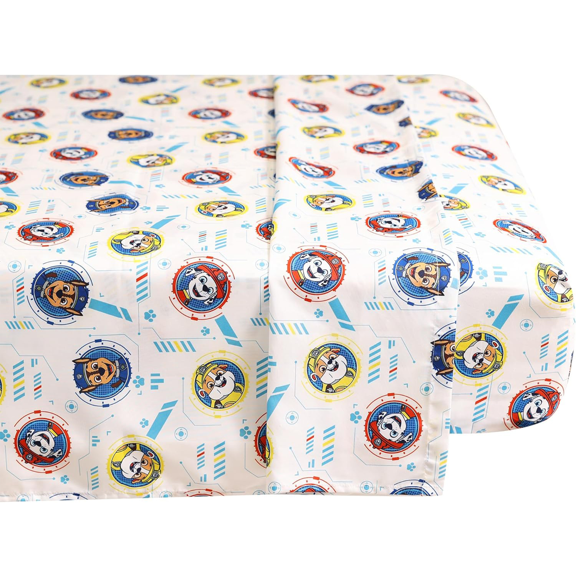 Paw Patrol Kids Plush Polyester Bedding Sheet Set with Reversible Comforter Twin Bed in Bag 4 Pcs Set for Kids