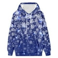 thumbnail image 3 of CONZONE Christmas Men's Hoodies Xmas Snowflake Hoodie for Men Graphic Long Sleeve Pullover Hooded Sweatshirt Soft Fall Winter Sweatshirts With Pocket, 3 of 5