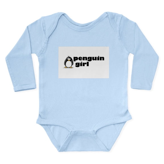 CafePress - Penguin Body Suit - Long Sleeve Cotton Baby Bodysuit
