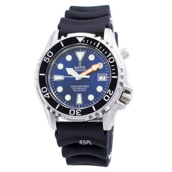 Ratio FreeDiver Helium Safe 1000M Stainless Steel Automatic 1066KE20-33VA-BLU Men's Watch