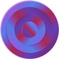 thumbnail image 1 of Ahgly Company Machine Washable Indoor Round Transitional Purple Mimosa Purple Area Rugs, 5' Round, 1 of 7