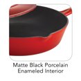 thumbnail image 4 of Tramontina Bestow Poêle en Fonte Émaillée avec Couvercle, Poêle à Frire de 10 Pouces, Rouge Dégradé, Compatible Four, 4 of 8