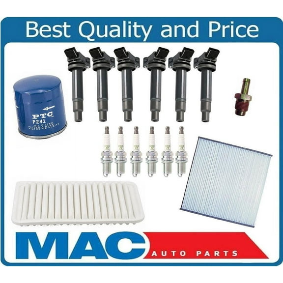 Ignition Coils Spark Plugs Oil Air Cabin Filter for Lexus ES300 2002-2003