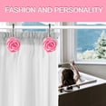 thumbnail image 6 of Dznils Rose Shower Curtain Hooks Rings, Rustproof Bathroom Metal Shower Hooks, Set of 12, Pink, 6 of 9