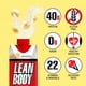 thumbnail image 3 of Batido de proteína de plátano listo para beber Lean Body, 40 g de proteína, mezcla de suero, 0 azúcar, sin gluten, 22 vitaminas y minerales, 17 onzas (cartón y tapa reciclables, paquete de 12) LABRADA, 3 of 5
