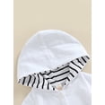 thumbnail image 5 of hirigin Baby Boy Girl Halloween Costume Hooded Cloak Ghost Print Robe Cape Oversized Hooded Blanket Sweatshirt Shawl Outerwear (White, 18-24 Months), 5 of 9