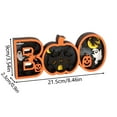 thumbnail image 3 of Halloween Wooden Pumpkin Desktop Ornament – Festive Decor for Home, Party & Holiday Rooms, 3 of 7