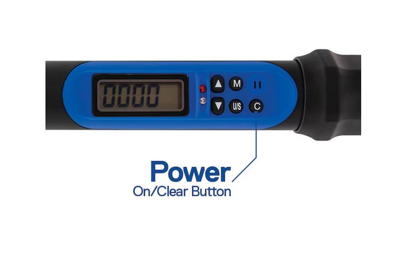 Kobalt 3/8-in Drive Digital Torque Wrench (5-ft lb to 100-ft lb) with Batteries Included