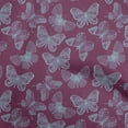 thumbnail image 1 of oneOone Cotton Poplin Twill Dark Magenta Fabric Butterflies Diy Clothing Quilting Fabric Print Fabric By Yard 56 Inch Wide-4E, 1 of 6