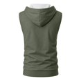 thumbnail image 6 of RUTAYY Men's Sleeveless Zip Up Hoodie Drawstring with Pocket Solid Color Casual Vest Sweatshirt Army Green, 6 of 6