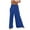 Blue, variant on ABATAB Flowy Palazzo Pants for Women Ribbed Summer Baggy Outfits Wide Leg Beach Casual Vacation Pants with Pockets