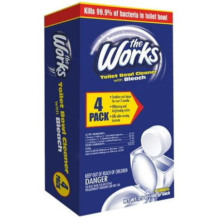 toilet works bowl cleaner tablets bleach ct box walmart count oz