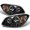 Solid Matte Black Paint Housing, variant on AKKON - For Cobalt Pontiac G5 Pursuit Black LED Ring Projector Replacement Headlights Driver/Passenger Lamp