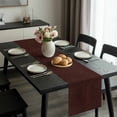 thumbnail image 2 of Solid Brown Table Runner 72 Inches Long, Vintage Minimalism Abstract Denim Pattern Kitchen Coffee Dining Table Decoration for Home Party Birthday Wedding Home Decor 14x72 Inches, 2 of 8
