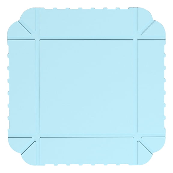 Kitecy Magnetic Foldable Silicone Mat And Serving Tray Silicone Folding Bowl 2 in 1 Portable Camping Folding Cutting Board Heat Tray for Home Kitchen Picnic, Blue