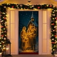 thumbnail image 5 of Bzdzmqm under $5 Holiday Door Cover, Xmas Door Cover Curtain with Christmas Scene, Holiday Background Decor for Home, Christmas Party Photo Background, Festival Decoration, Seasonal Home Decor, 5 of 6