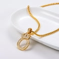 thumbnail image 5 of U7 Initial O Necklace for Men 14K Gold Plated Crown Hip Pop Monogram Cubic Zirconia Letter Pendant for Women Jewelry Birthday Gift, 5 of 7