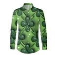 thumbnail image 4 of Hfolob Men's Shirt Mens St. Patrick's Day Print Button Lapel Long Sleeve Shirt Top Classic, 4 of 4