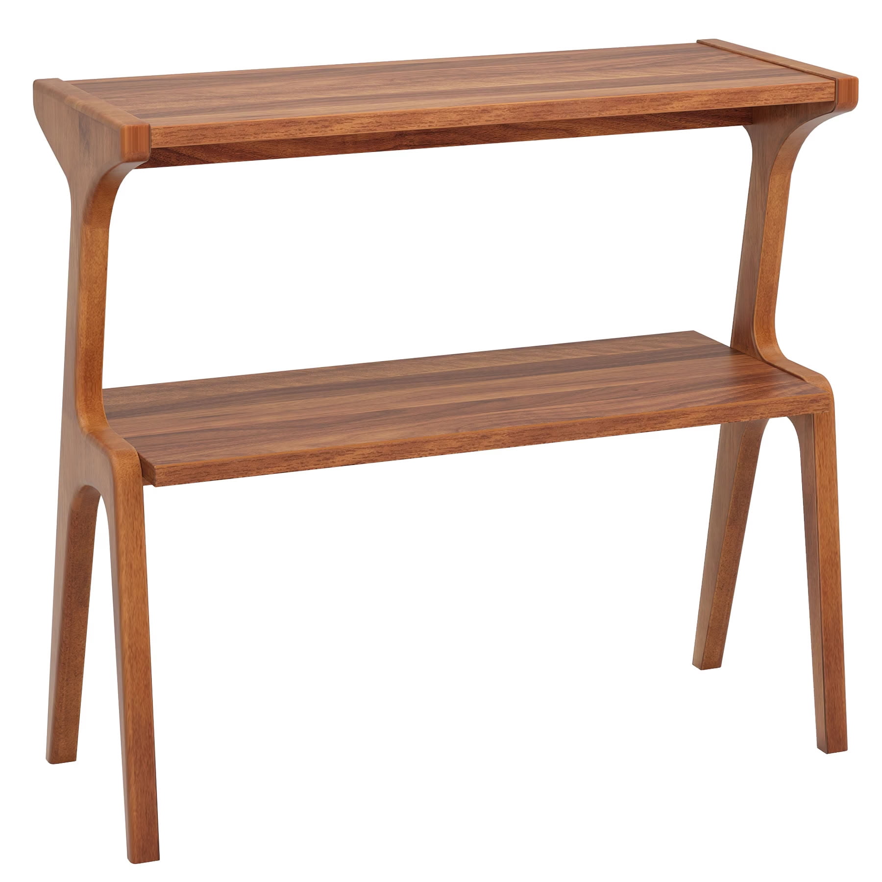 MAYEERTY 2-Tier Wood End Table, Modern Farmhouse Sofa Side Table with Storage Shelf, Accent Table for Living Room, Bedroom, Small Spaces