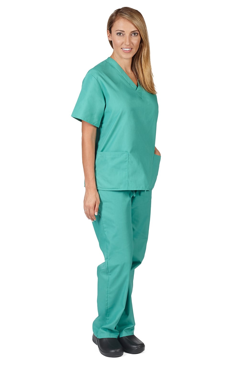 M&M SCRUBS Unisex Solid Scrub Set, Women Medical Uniforms 102 - Walmart.com