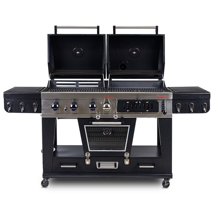 Pit Boss Memphis Ultimate Gas and Charcoal Combo Grill with Electric Smoker - image 5 of 12