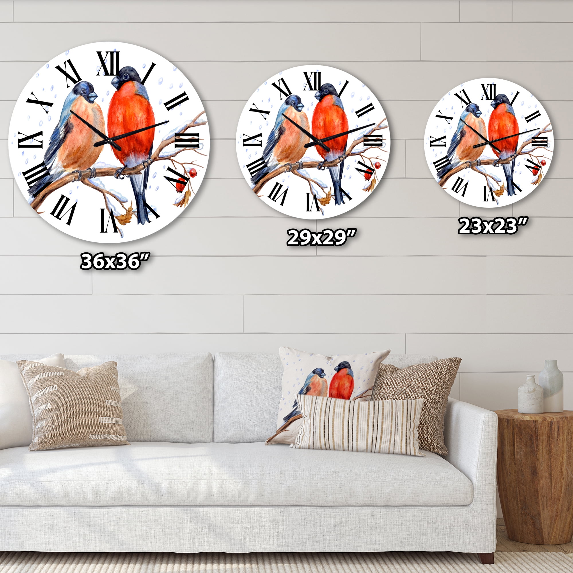 Designart 1 in Quartz Traditional Wall Clock