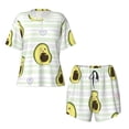 thumbnail image 4 of Lsque Avocado of a Hear Women's Short-Sleeved Pajama Set - 2 Piece Soft and Lightweight Sleepwear Set-Medium, 4 of 9