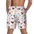 thumbnail image 2 of Lsque Mens Swim Trunks Farm Birds Goose Pattern - Bathing Suit Compression Liner - Beach Swim Shorts Swimwear - (S-3XL) - Stretch Quick Dry -3X-Large, 2 of 9