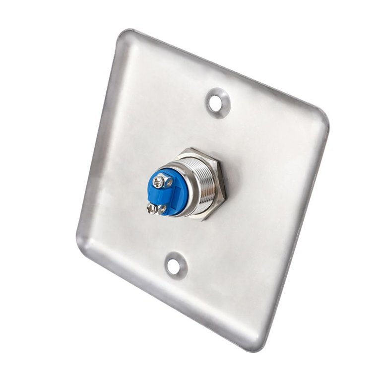 Wall Push To Exit Button – Momentary Contact Door Release For Access Control, Auto-Reset Gate Opener Switch, Surface Mount