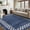 Blue, variant on Senfot 8x10 Scalloped Geometric Checkered Area Rug Washable Stain Resistant Low Pile Non-Slip Indoor Rug for Living Room Bedroom Dark Gray