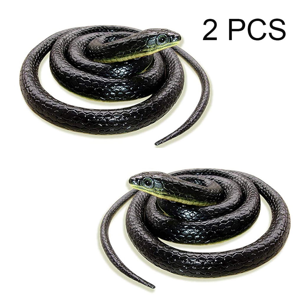 Fake Snakes Realistic Garden Rubber Snake for Fool's Day Halloween Novelty Toy 