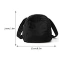 thumbnail image 3 of Canvas Shell Hobo Bag Zipper Unisex Washable Solid Handbag Pouch (Black), 3 of 10