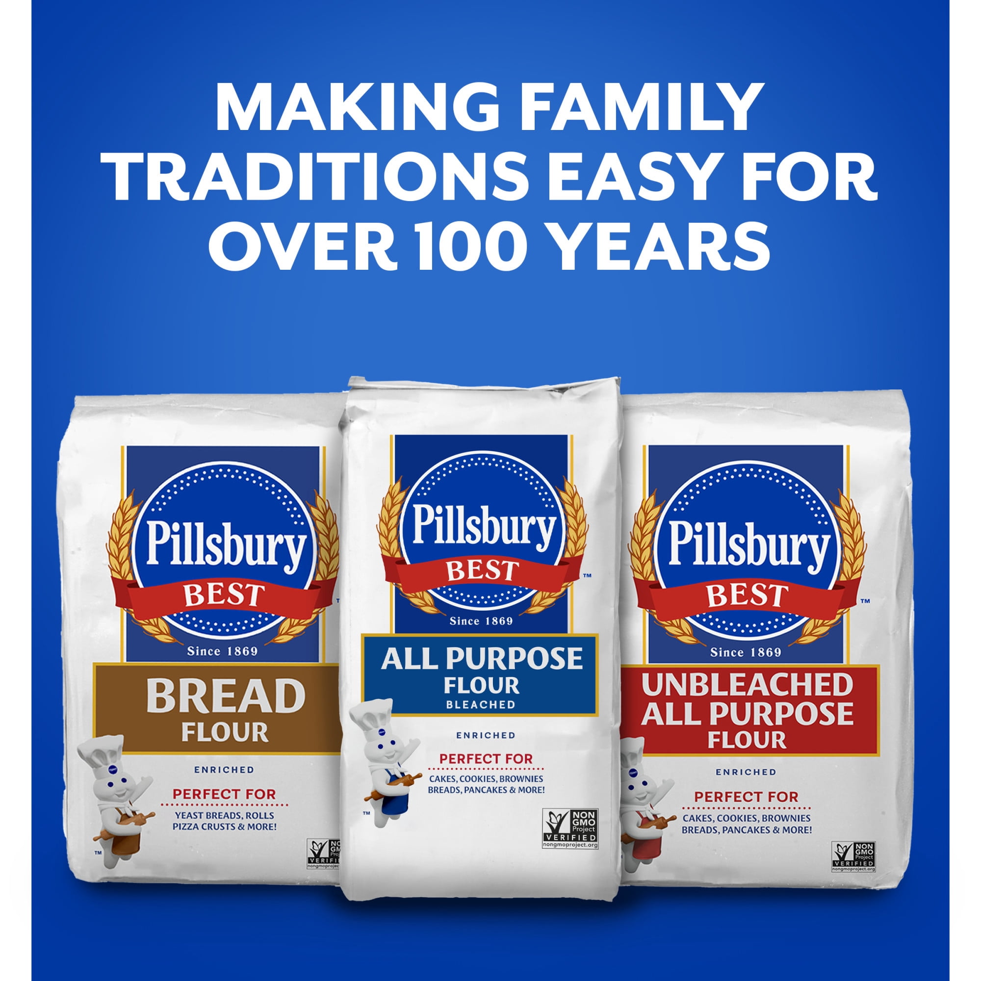 (12 pack) Pillsbury All Purpose Flour, 2 Lb Bag