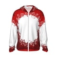 thumbnail image 2 of Uemuo Winter Christmas Snowflake Pattern Women's Full Zip UPF 50+ Sun Protection Hoodie Jacket Long Sleeve Sun Shirt Hiking Outdoor Performance with Pockets-, 2 of 9