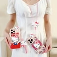 thumbnail image 5 of Funda Funky Hello Kitty para Samsung Galaxy S7 Edge S8 S9 S10 S20 S21 S22 S23 Plus Ultra S21FE Note 9 10 20 con cuerda de soporte, 5 of 5
