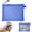 Blue, variant on Clearance Under $2.5! 1Pc Hollow Straight Stripe Color Zipper Storage Bag In Red Large Pencil Pouch Pen Pouch