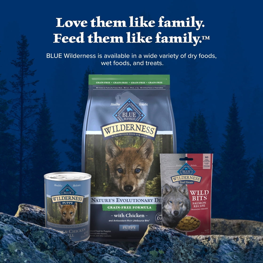 Blue Buffalo Wilderness High-Protein Grain-Free, Puppy Dry Dog Food, Chicken, 24-lb Bag