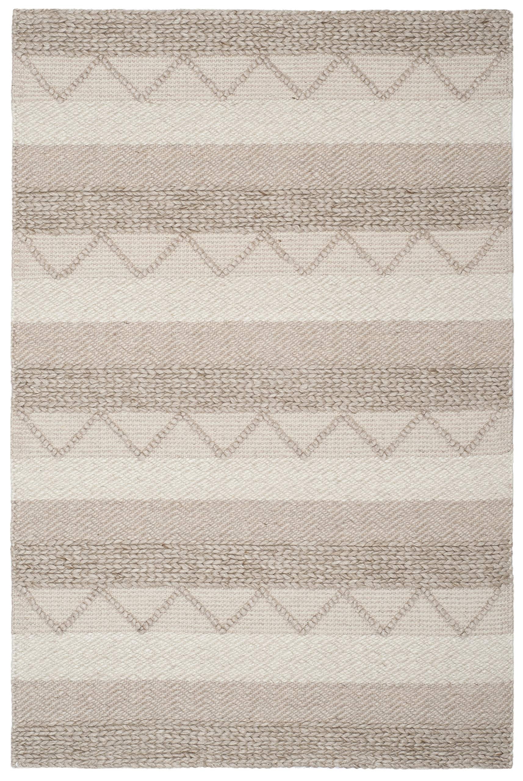 SAFAVIEH Natura Dahila Geometric Braided Wool Area Rug, Beige, 4' x 6'