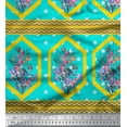 thumbnail image 3 of oneOone Cotton Silk Fabric Geometric|Leaves & Floral Panel Fabric Prints By Yard 42 Inch Wide, 3 of 3