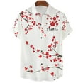 thumbnail image 2 of Japanese Aesthetic Cherry Blossom 3D Printed Men Shirt Man/Women Casual Fashion Short Sleeves Shirts Oversized Unisex Clothing, 2 of 5