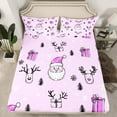 thumbnail image 2 of Feelyou Kids Santa Claus Full Size Sheets, Dreamy Fairy Tale Bed Sheets, Purple Christmas Gifts Sheet Sets, Super Cozy Room Decor, 4pcs, 2 of 7
