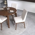 thumbnail image 3 of Allora 5-Piece Mid-Century Modern Dining Set w/ 4 Fabric dining chairs in Beige, 3 of 6
