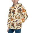 thumbnail image 2 of Kdxio Autumn Vintage Pattern Kids Boys Girls Zip Up Hoodie 3D Printed Hooded Sweatshirt Hoody Coat with Pocket 7-12 Y-Small, 2 of 6