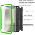 thumbnail image 4 of Ebizware Samsung Galaxy S24 Plus Phone Case with [Built-in Screen Protector] and Swivel Holster Belt Clip, Military Grade Heavy Duty Protective Defender Kickstand Cover for Galaxy S24 Plus - Green, 4 of 9