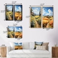 thumbnail image 4 of Designart "French landscapes Of Sunflowers In Normandy I" France Wall Art Set Of 2 - Yellow Landscapes Gallery Set For Office Decor, 4 of 7