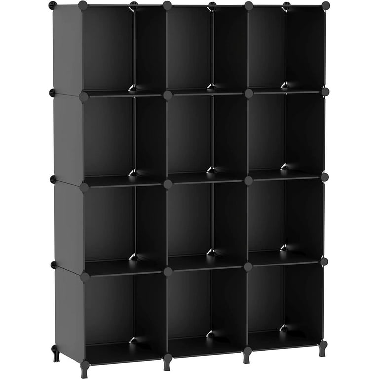 AWTATOS Cube Storage Organizer, Storage Cubes Shelves Bookshelf, 6 Cube Closet Organizers and Storage, DIY Stackable Plastic Clothes Organizer