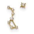 thumbnail image 1 of 14k Yellow Gold Childrens Cubic Zirconia Cz 1 Stud Star Little Dipper Earrings Celestial, 1 of 6